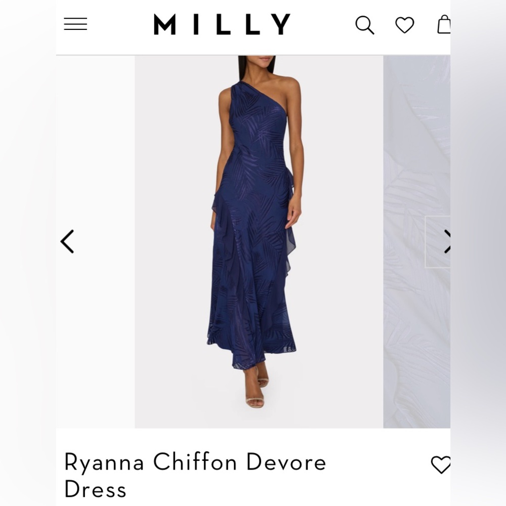 Navy Maxi dress from Milly. NWT. Size 6. I’m 5’5” & 135 and fits perfectly.